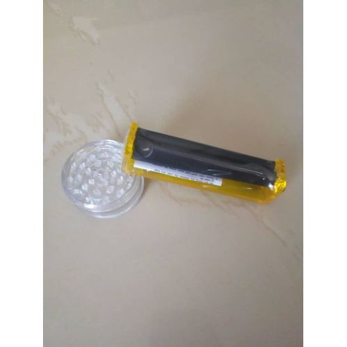 Tobacco Crusher + 110mm Roller Machine - Transparent/Yellow