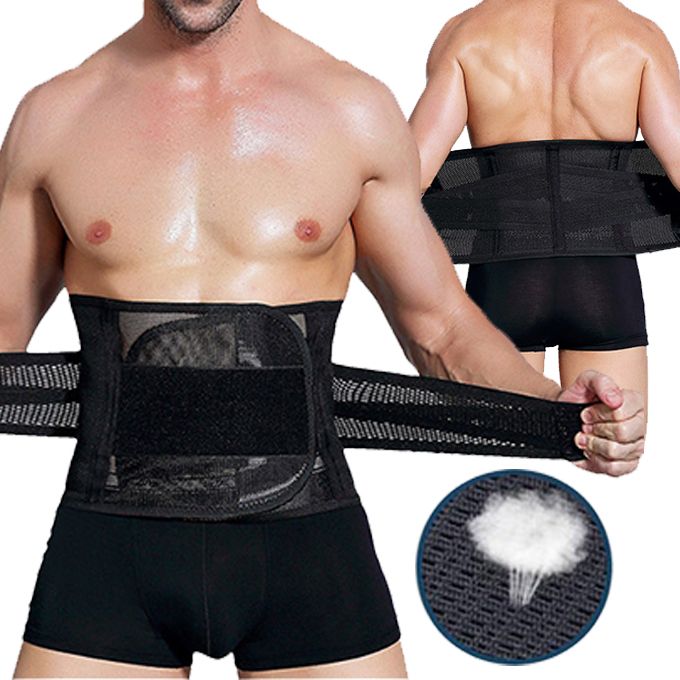 Shaper Unisex Waist Trainer Fat Burner Slimming Belt-Black