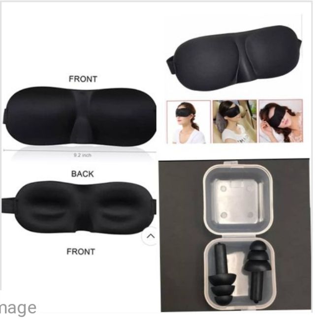 3D Sleep Eye Mask Plus Anti Noise/snoring Sports Ear Plugs