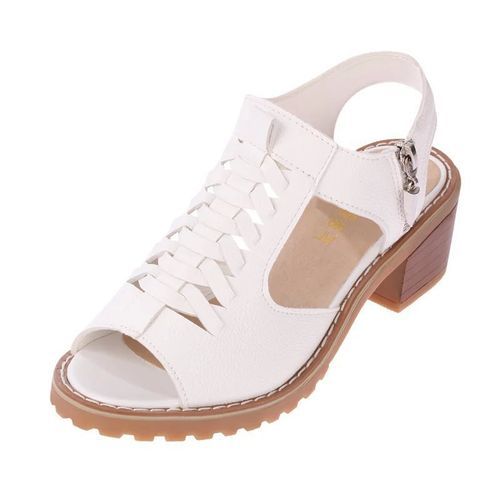 Ladies Berniso Sandals Wedge Heels Large Size Flat Sandals And Slippers-White