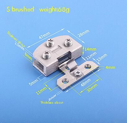 GlHinge Free Punching Zinc Alloy Brushed / Bright Hinges For Wine Cabinet Display Cabinet 5-8mm / 8-10mm Thickness Glass