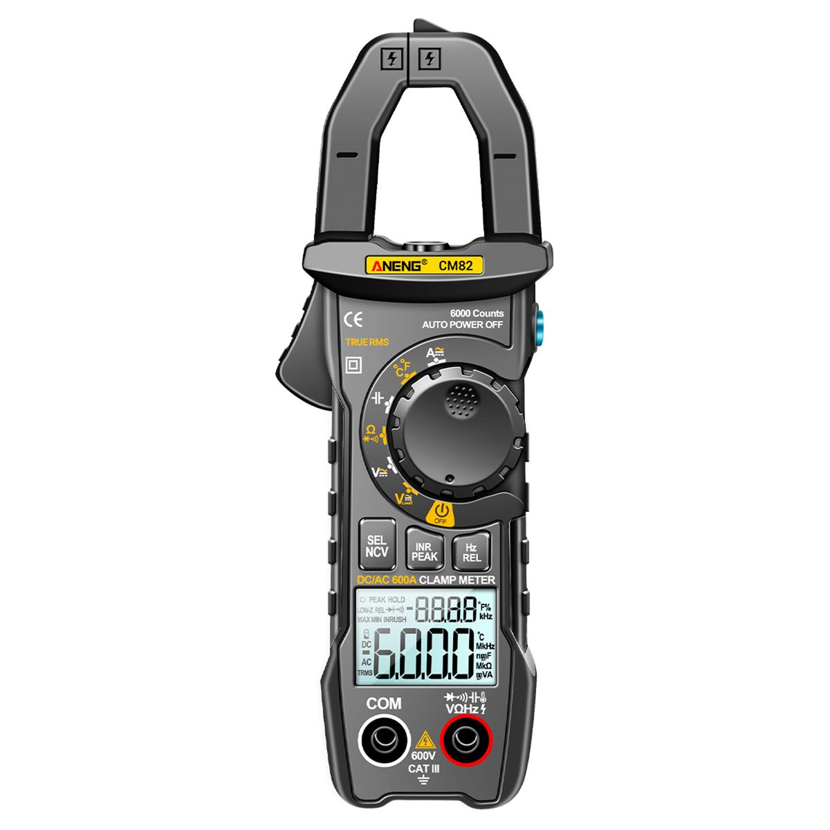 CM82 Digital Clamp Meter 6000 Counts True RMS NCV