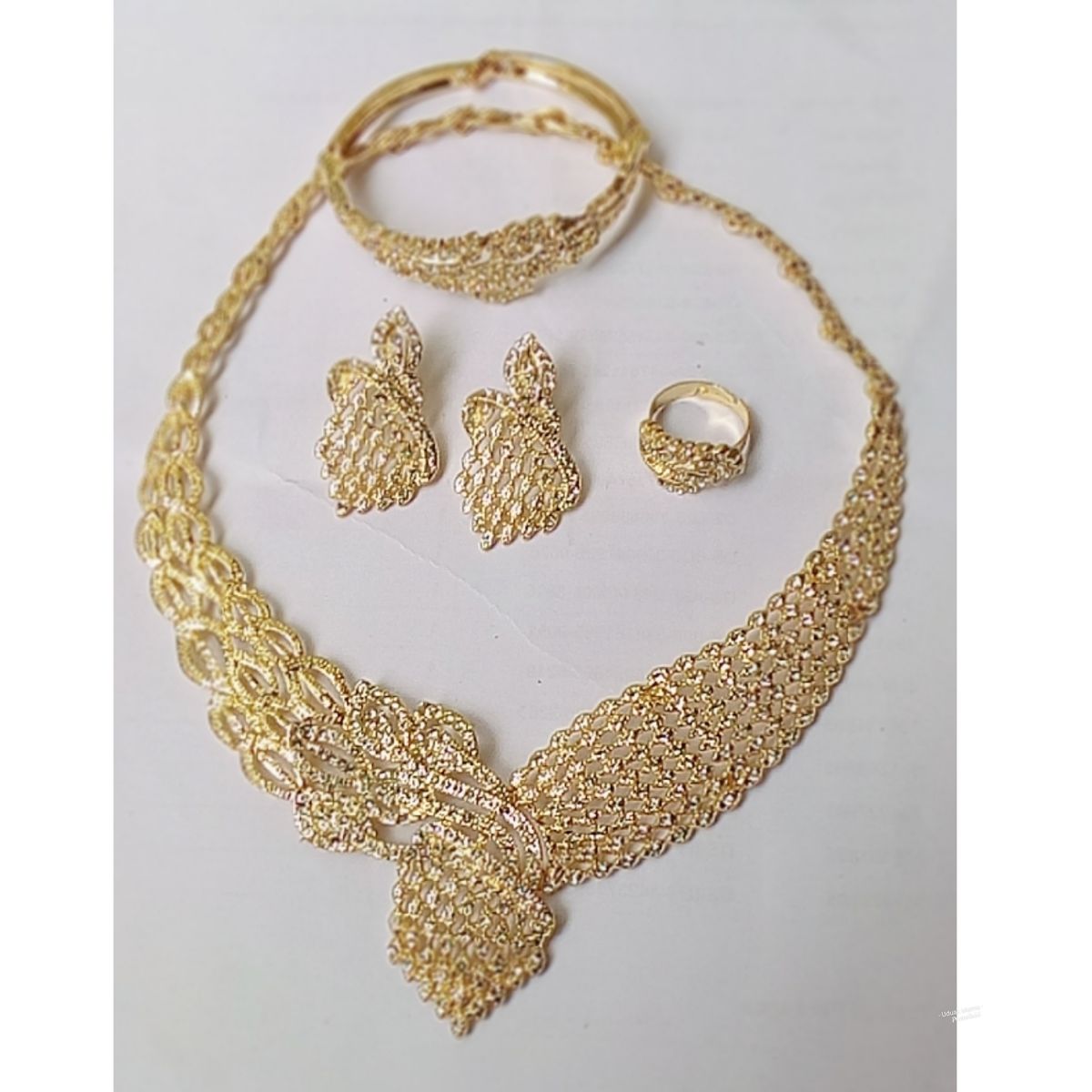 Spinel Shield Wedding And Engagement Jewelry Set