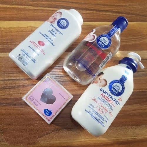 New Baby Secret Soap- 90g,Powder(100g), Lotion(350ml) And Oil(250ml) 4 In 1 Combo