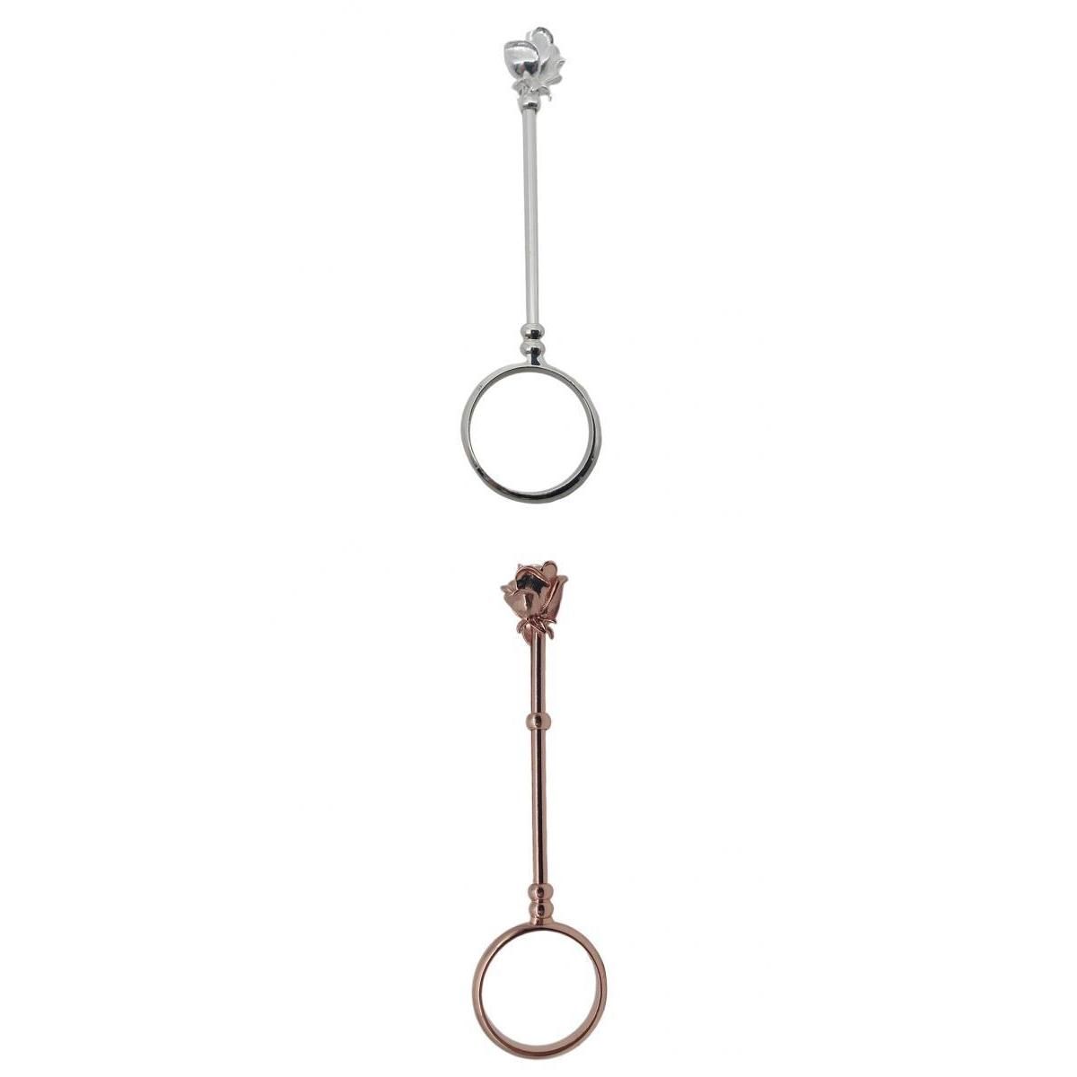 2Pcs Elegant Smoker  Finger Holder Free Hand 16mm 17mm Ring