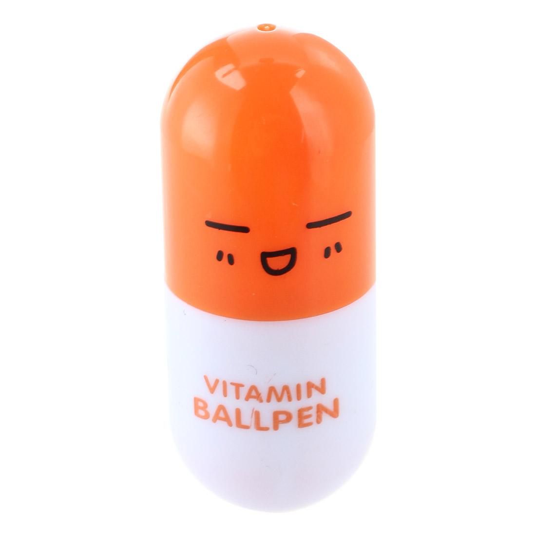 Ballpoint Boli Mini Micro Extensible Orange Blue Ink