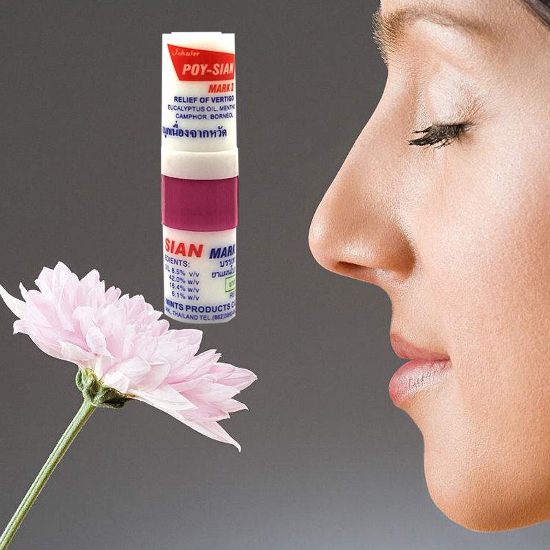 Sian Inhaler Original Ii Nasal Nasal Mint Stick Oil Inhaler 2 Cylinder Poy Herbal Poy-sian Inhaler Essential Mark Thailand Nasal