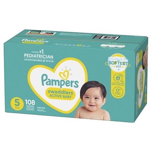 Swaddlers Baby Diapers Size 5 - 108 Count