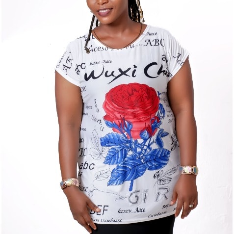 Ladies Short-sleeve Love Top - White