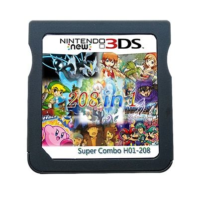208 In 1 Compilation Video Game Cartridge Card For Nintendo DS 3DS 2DS Super Combo Multi Cart