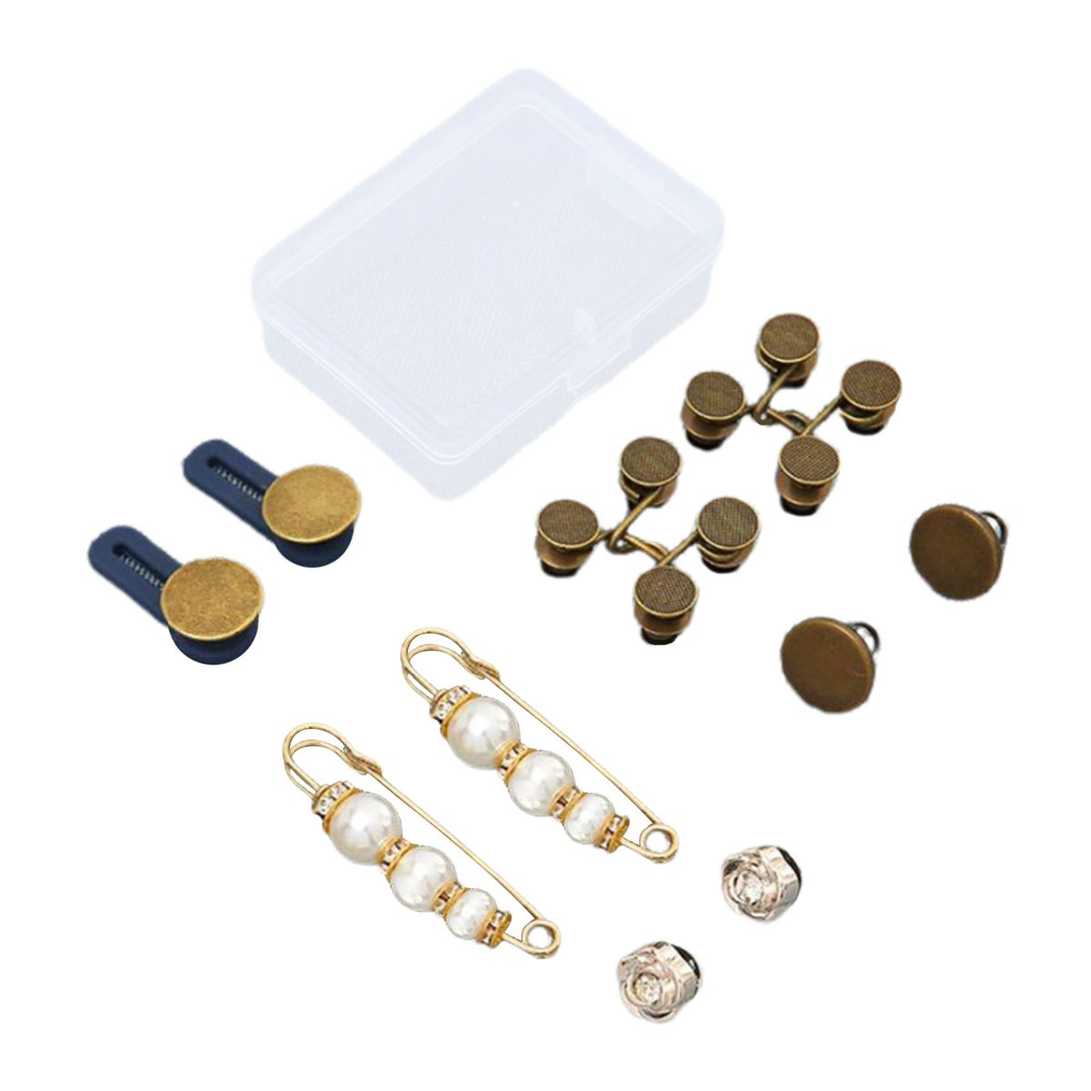 Adjustable Jean Waist Buckle Button Removable Pins Durable For Bronze