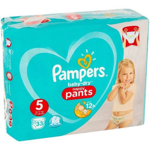 Baby-dry Nappy Pants  -Size 5 - 33 Counts