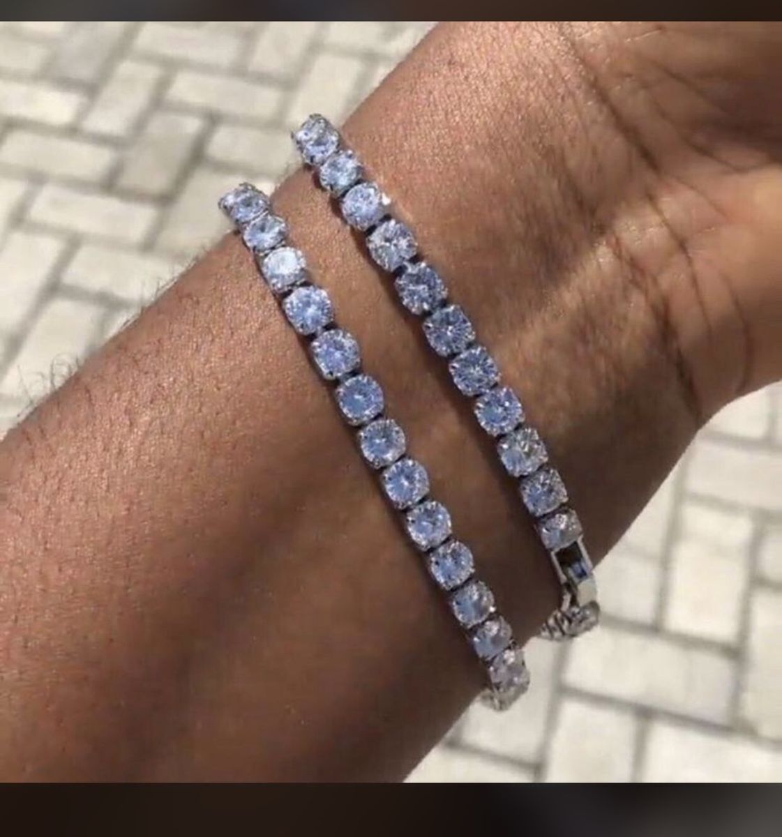 Two Tennis Bracelet Silver