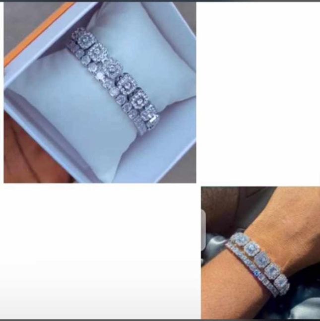 Iced Out Fully Studded Tennis Double Bracelet