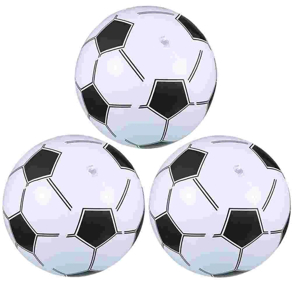 3 Pcs Big Inflatable Pool Beach Soccer Football Balls Lightweight Sports Floating Toddler Bouncy Unkillable