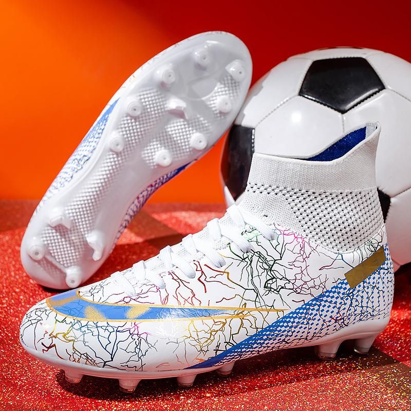Soccer Boots Plus Size Adult/Kids Studded Soccer Boots White