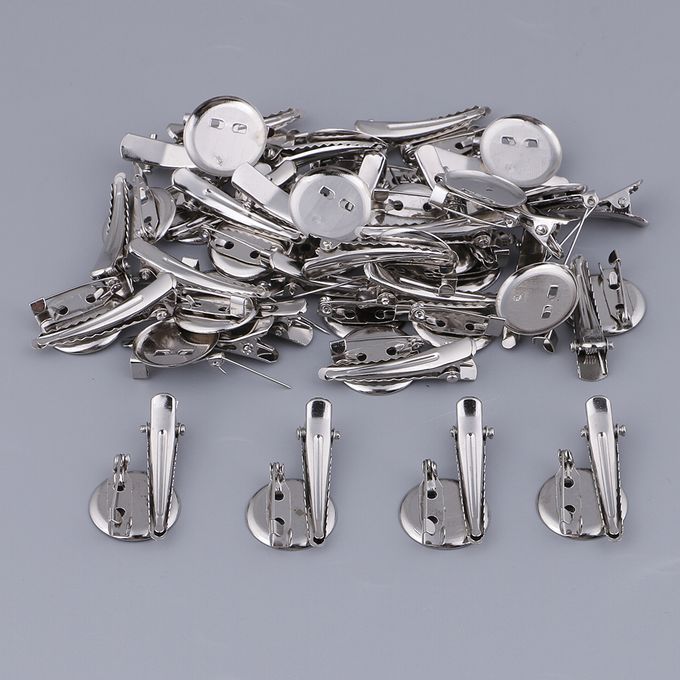 30x Extra Large Dual Brooch Pin Back Base Hair Clip 20/25/30 Dia DIY