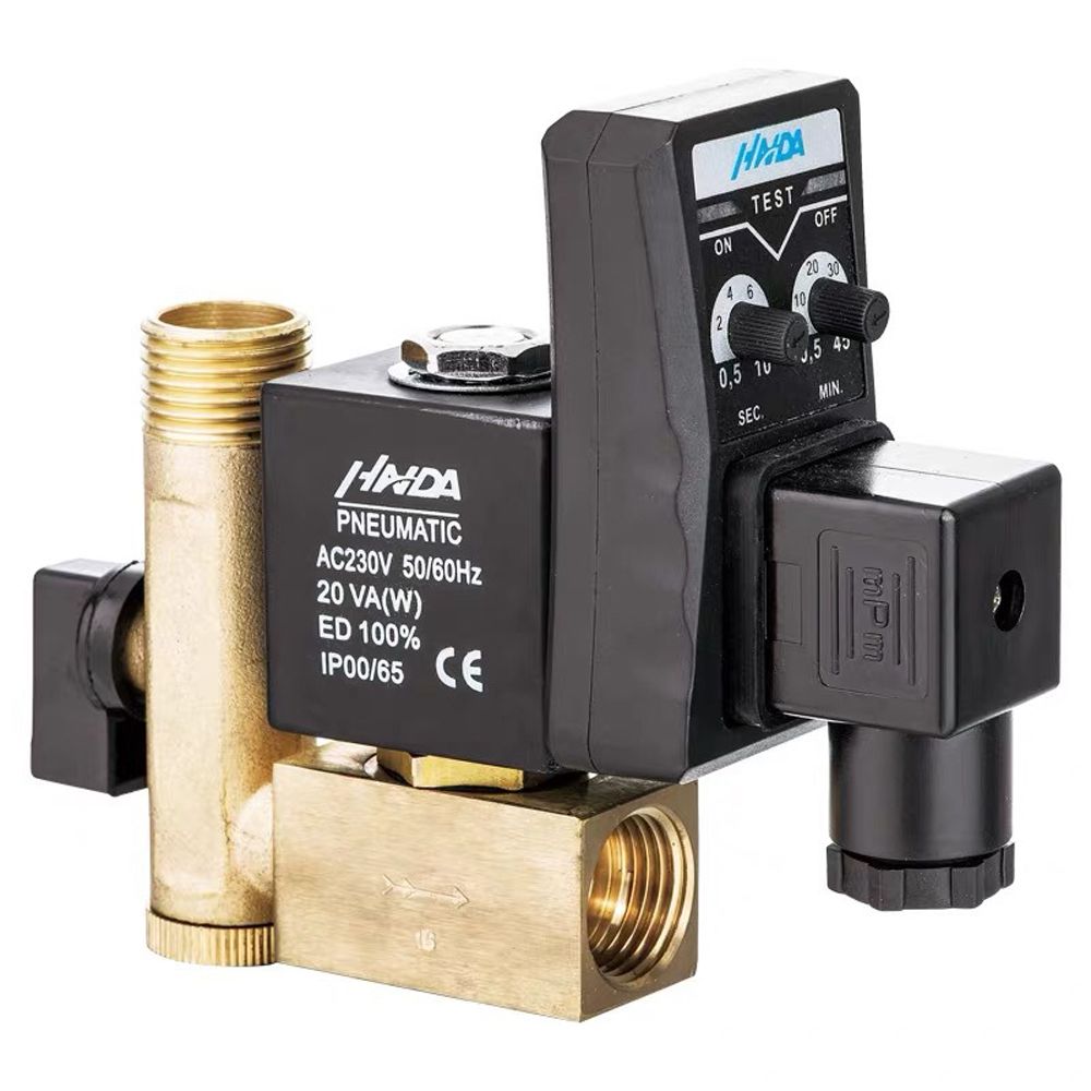 1/2 Inch Electronic Drain Valve Brass Automatic Timed