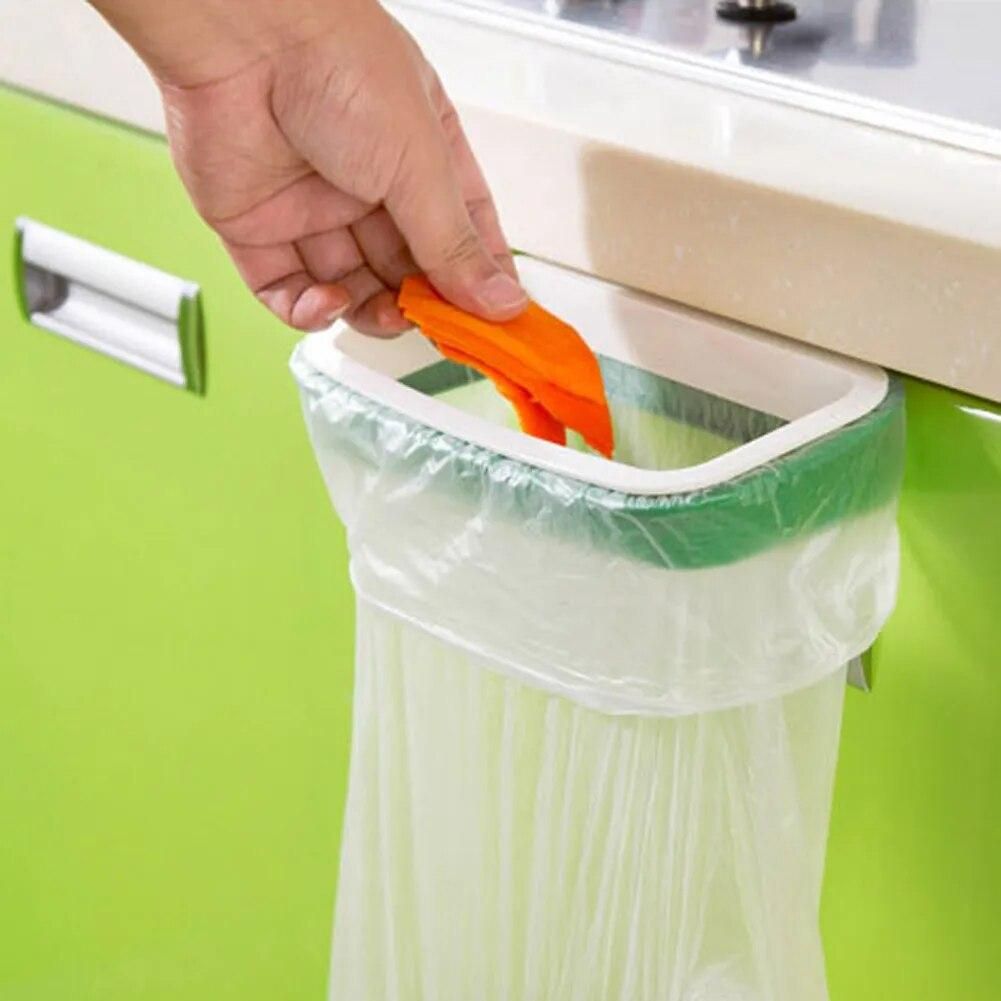 KitchenGarbage Bag Holder Trash Bag Holder Fall-Prevention Buckle Garbage Bag Storage Kitchen Organizer Towel
