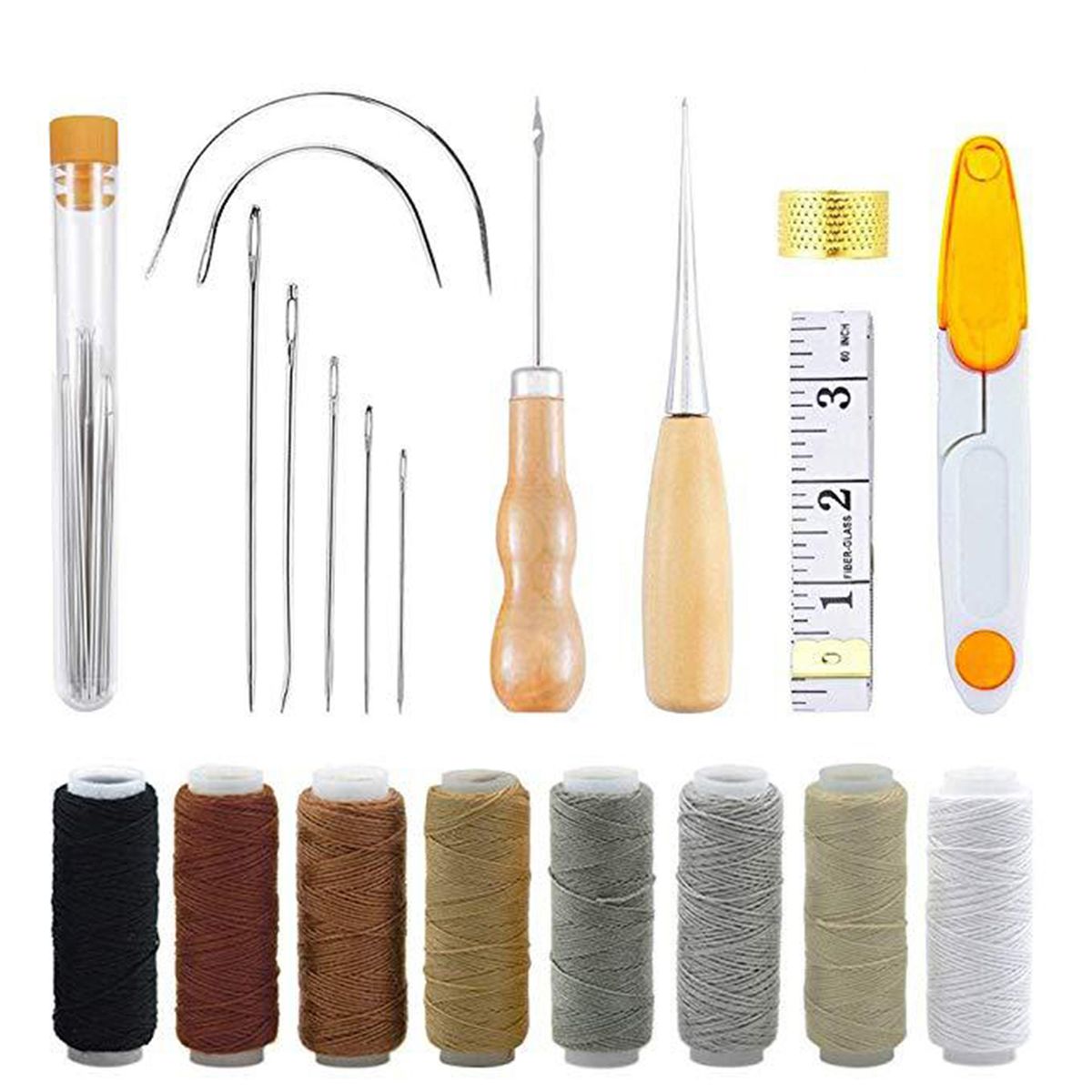 25Pcs Leather Waxed Thread Craft Tool DIY Sewing Accessories