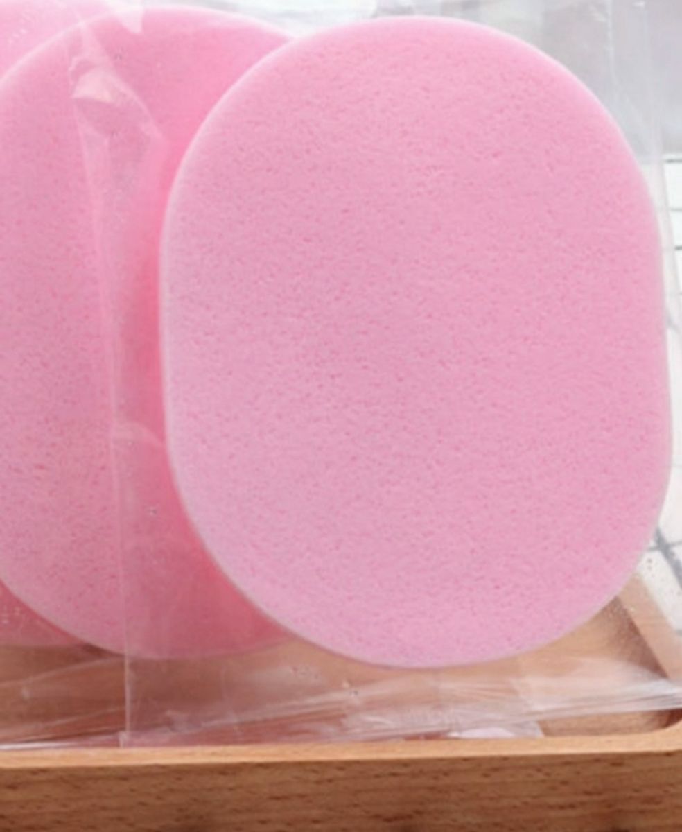 Facial Cleansing Sponge /Puff Natural Seaweed Infused.X2 Pink