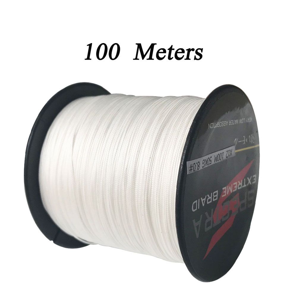 AS 12 Strands Pure Color 100M 300M 500M 1000M PE Braided Wire Strong Multifilament We