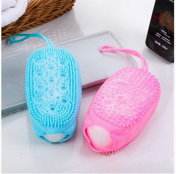 Silicone Bubble Bath Spa Scrubbing Brush (2 Pieces)