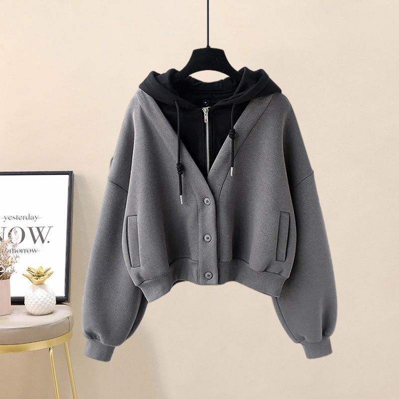Spring And Autumn Season Suit Women's 2022 Fashion  Two-piece-Grey Coat