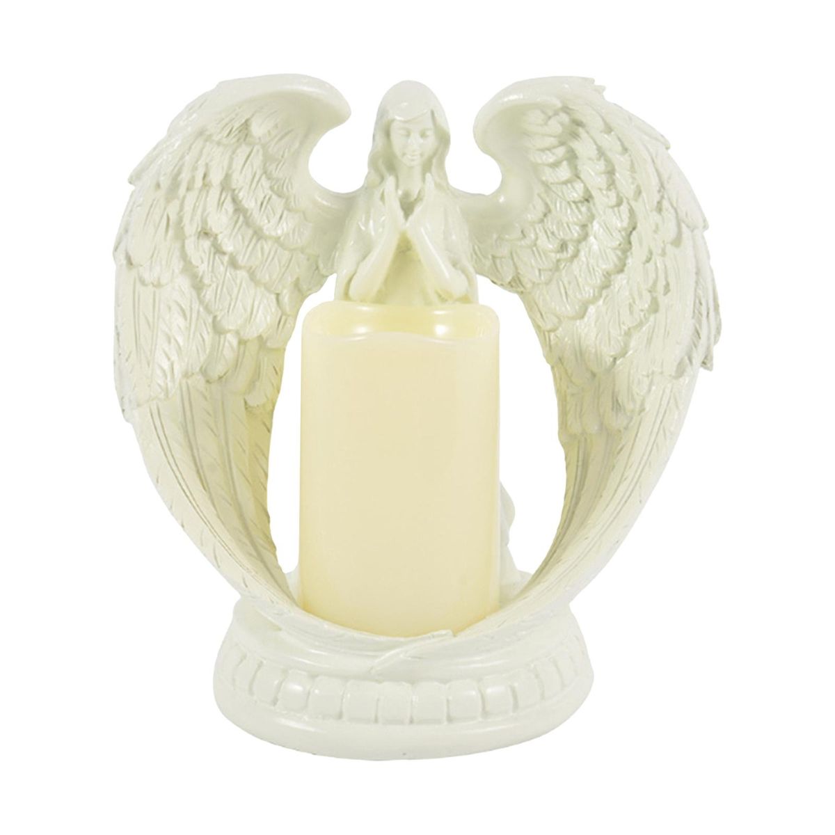 Angel LED Candle Angel Figurines Flameless Candles Flickering Commemorate Angels Battery Operated Candles for Home Decoration Party  Memorial Tribute Remembrance Funeral