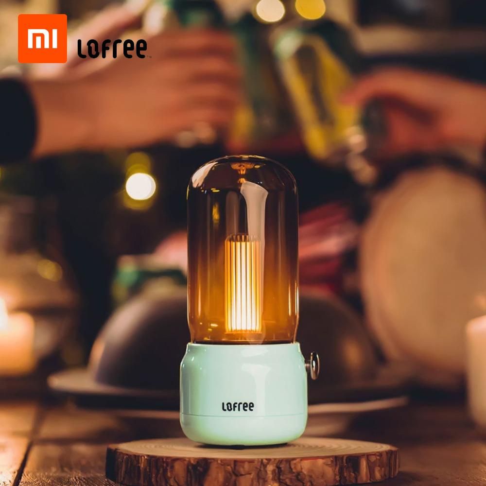Vintage Night Light Ambient Lamp LOFREE LED Desk Lamp With Soft Ambient Lighting USB Charging Ports Smart Energy Saving Lamp Perfect For Table In Bedroom Living Room