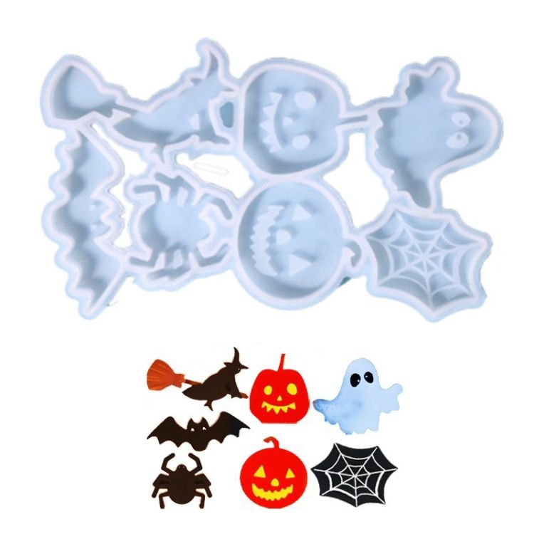 DIY Halloween Crystal Pendant Earrings Silicone Mold
