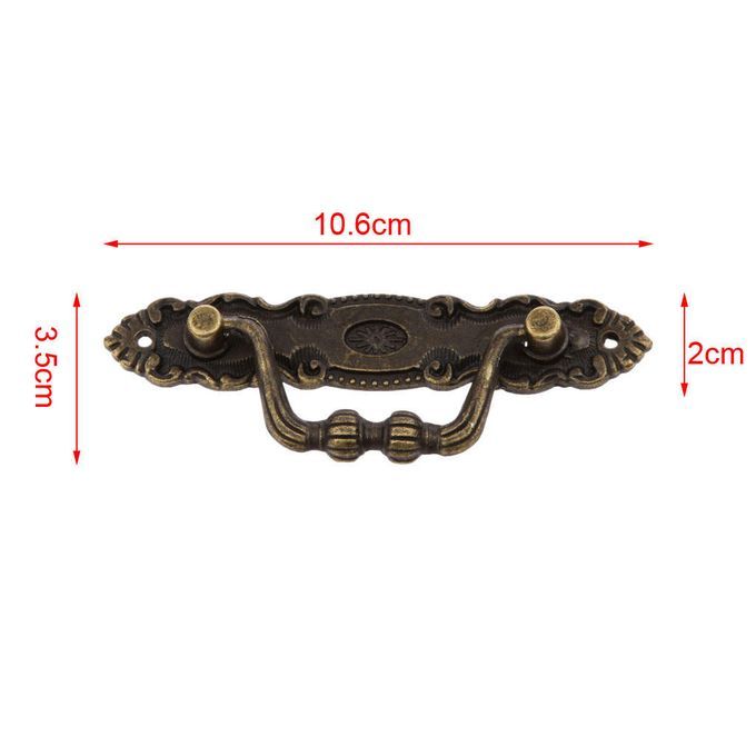 Jewelry Wooden Box Pull Handle Dresser Drawer For Cabinet Door Antique