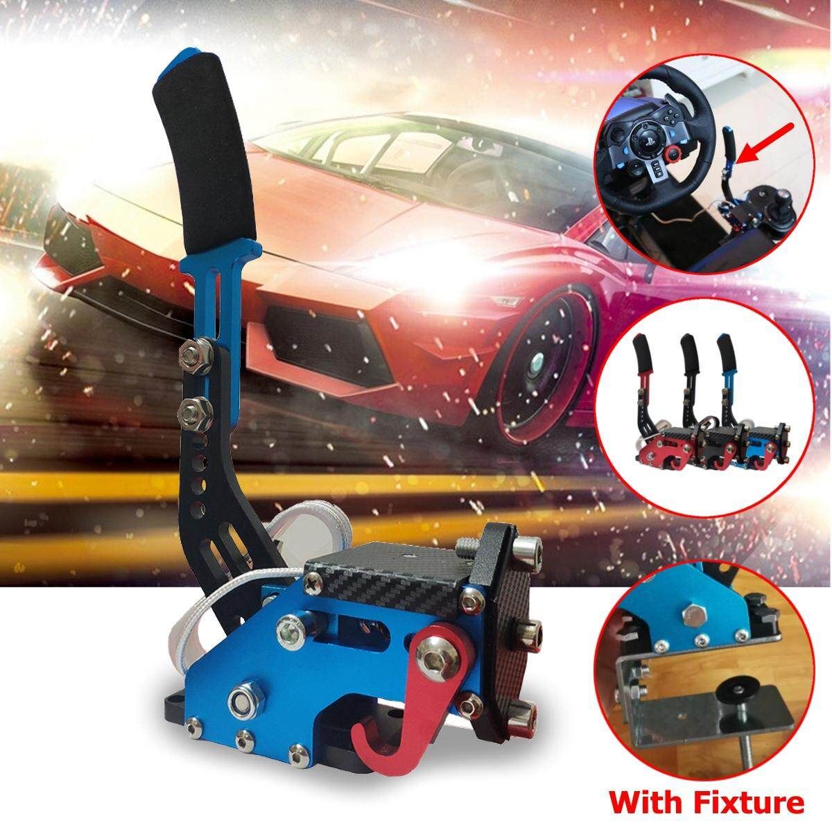 USB Handbrake SIM 14Bit W/Clamp For Racing Games G25/27/29 T500 FANATECOSW DIRT Blue (blue)