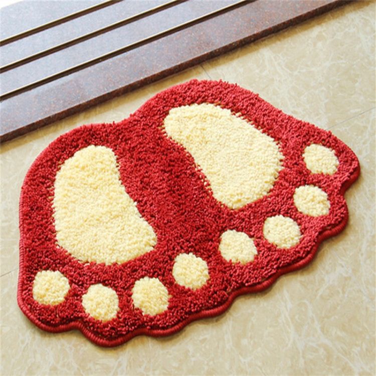 Foot-shaped Non Slip Bathroom Carpet Mat