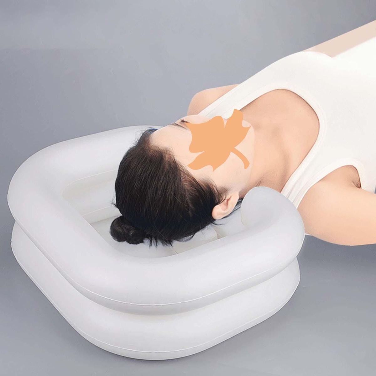 Inflatable Shampoo Basin Hair Washing Tray Washbasin With Drain