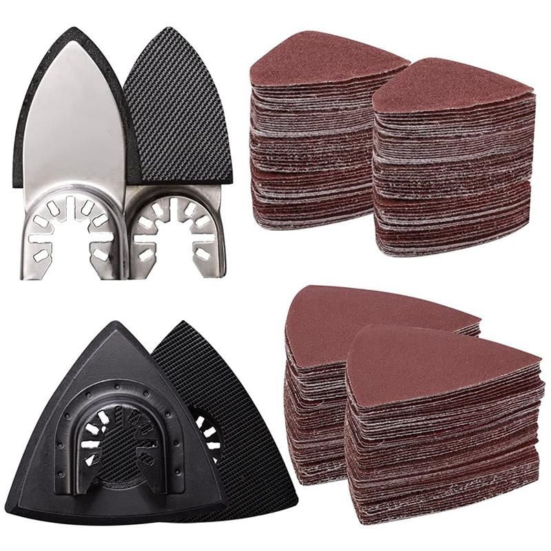 Oscillating Tool Detail Sanding Pads Kit Grit Fit For Finishing Wood Sanding Plaster
