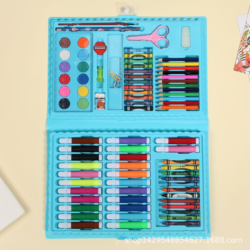 Children Colouring Set 86 PCS Of Colours And Paint With Colouring Book