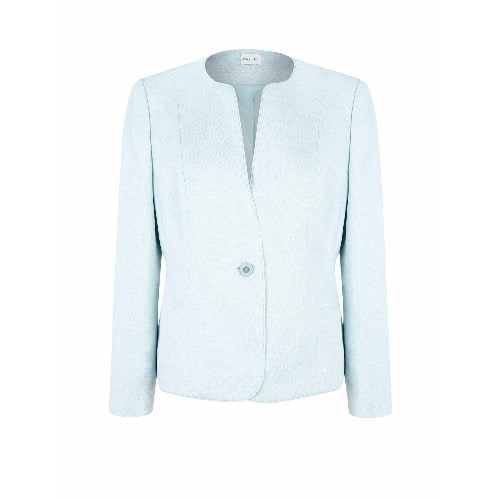 Eastex Blue Mint Tailored Collarless Formal Jacket