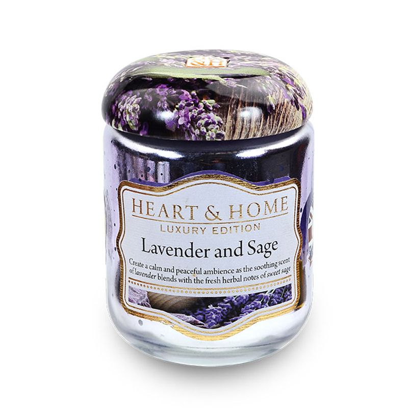 Natural Soy Wax Aromatherapy Candles, Lavender Sage Scent