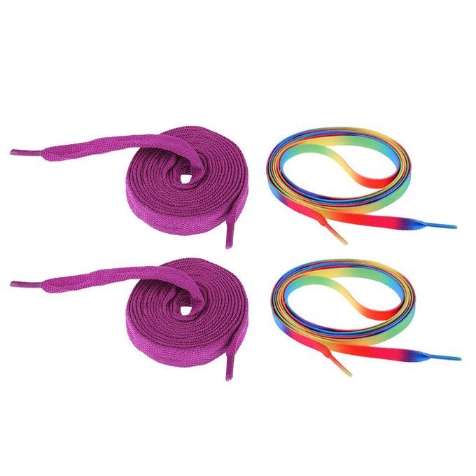 2 Pairs Roller Inline Skate Shoelaces Skates 2Pairs Gradient+Purple