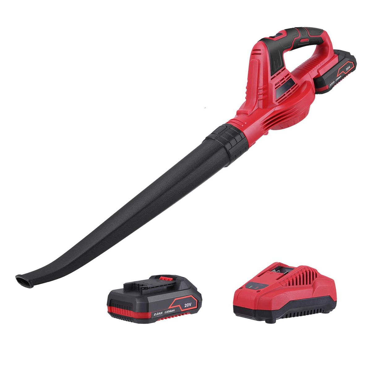 Cordless Leaf Blower 20V Electric Leaf Blower 2.0Ah Lithium Battery and Charger Included for Clearing Leaf & Detritus Sweeping Snow Patio/Deck/Garden Cleaning Garage Dusting