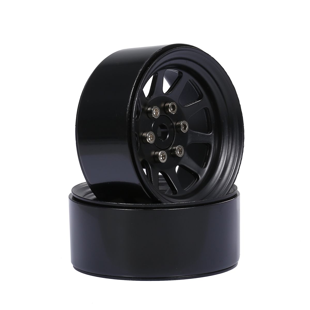 2PCS 1/10 RC Crawler Aluminum 1.9inch Beadlock Wheel Rims