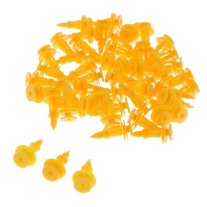 50x Yellow Door Trim Panel Tail Liftgate Clips Push Type Retainer