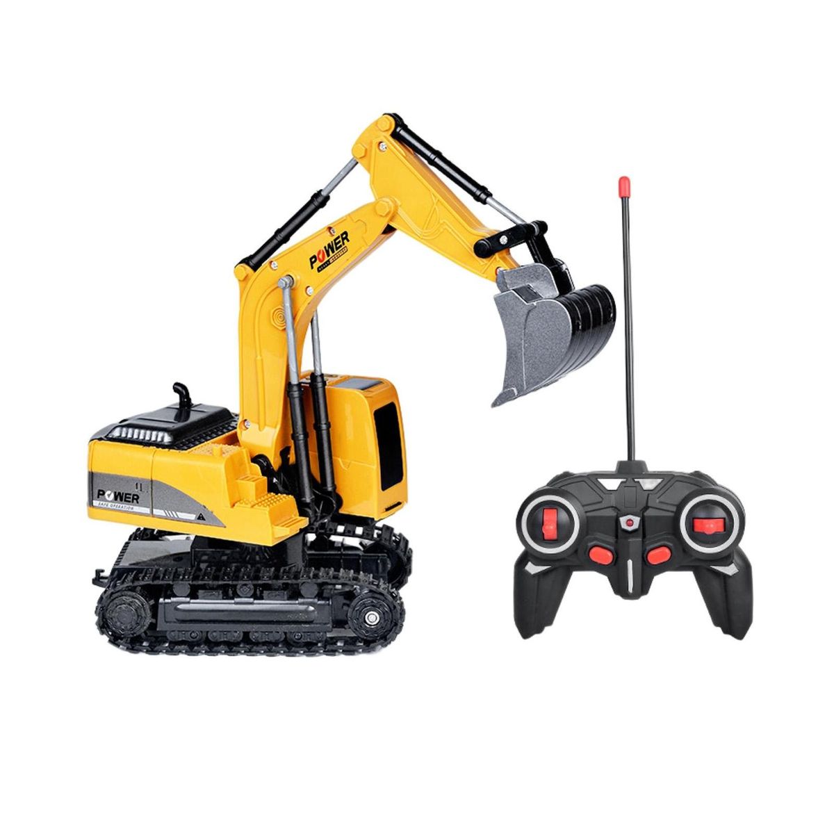 RC Excavator Remote Control Engineering Vehicle Toy Yellow
