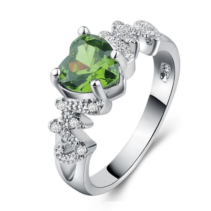 Heart Pattern Diamond Ring