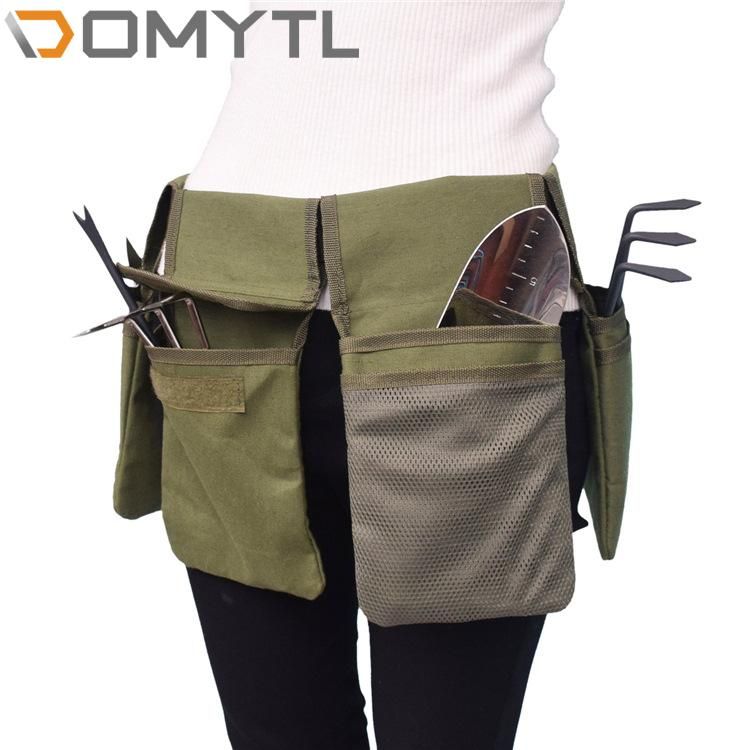 Garden Canvas Tool Belt Bag 4 Pocket Storage Waterproof Portable Men Women Durable Scissors Lawn Mower Household