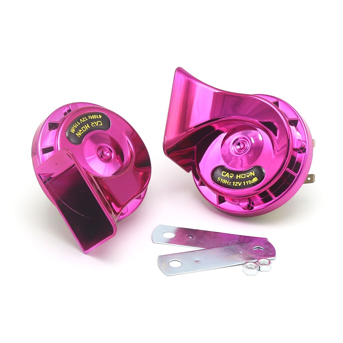 12V 2Pcs Loud Air Electric Snail Horn Dual Tone Snail Horn