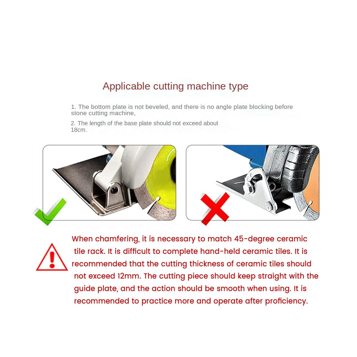 45 Degree Angle-Cutting Machine Support Mount Ceramic Tile