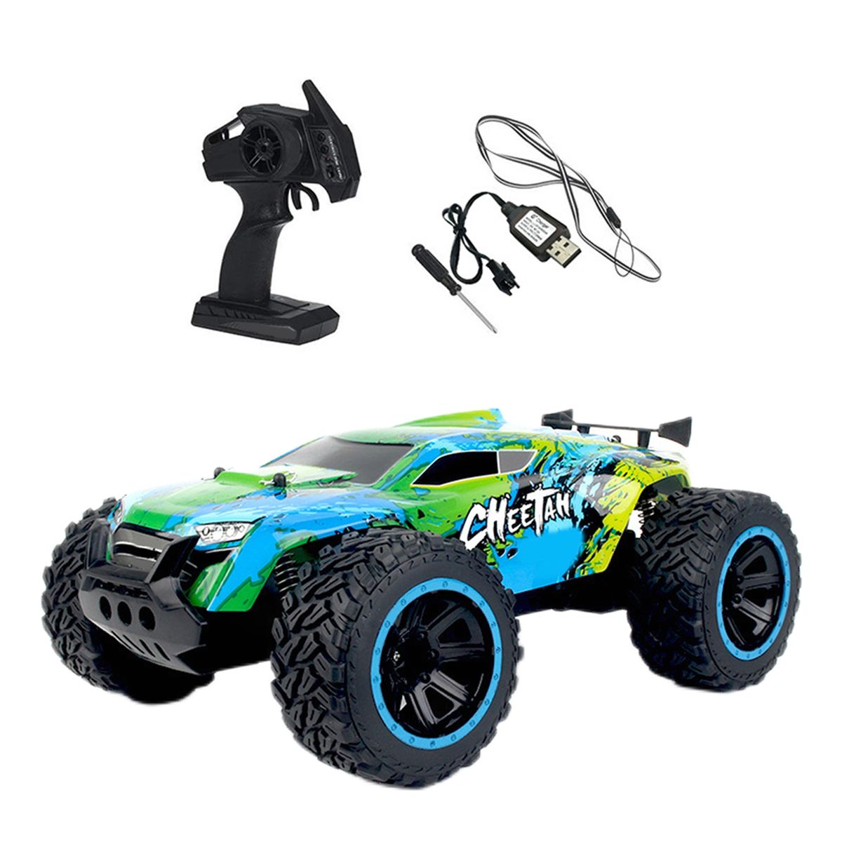 1 Set RC Crawler Car RC Car Rock Off-Road Racing Vehicle Green