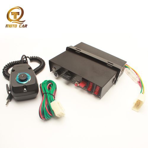 Car Horn 12V 200W Multi-tone Car Horn Special Police Siren 9 Sound Super Loud Loudspeaker